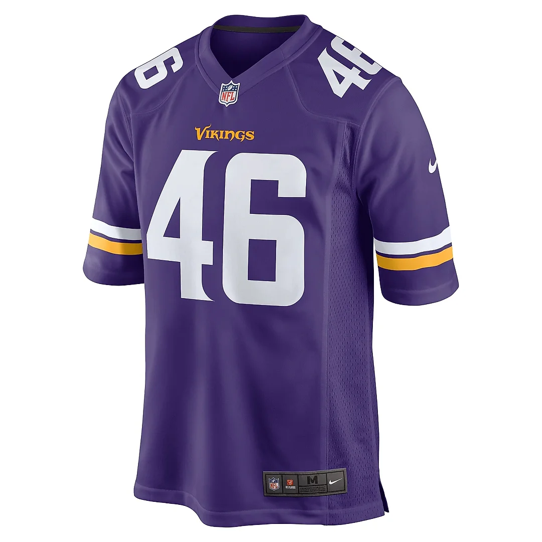 Zennovawear Men's Minnesota Vikings Aaron Dykes Purple Team Game Jersey