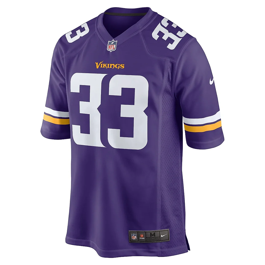 Zennovawear Men's Minnesota Vikings Aaron Jones Purple Game Player Jersey