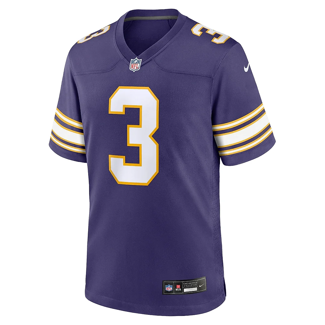 Zennovawear Men's Minnesota Vikings Addison Purple Classic Player Game Jersey