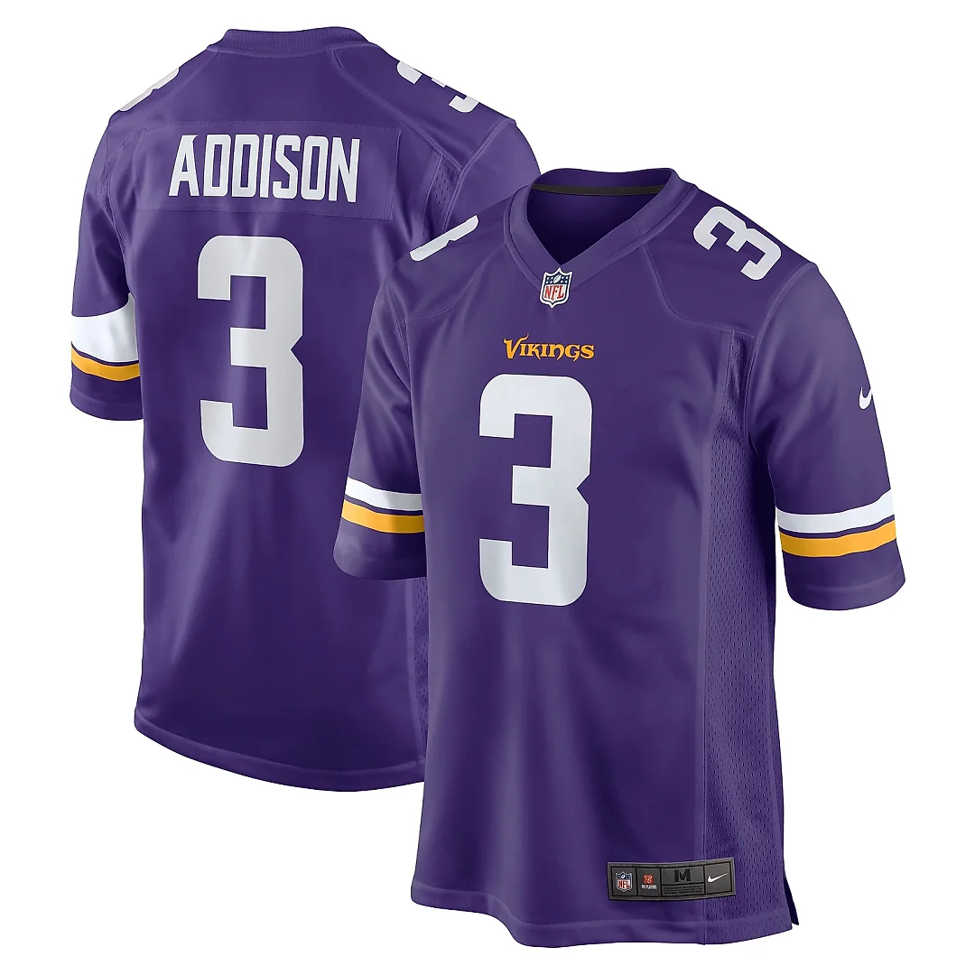 Zennovawear Men's Minnesota Vikings Addison Purple Game Jersey