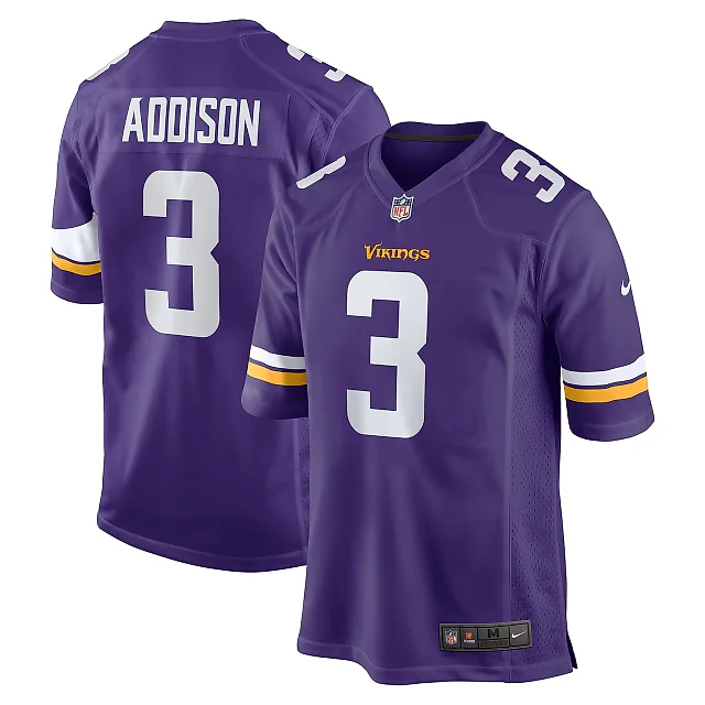Zennovawear Men's Minnesota Vikings Addison Purple Game Jersey