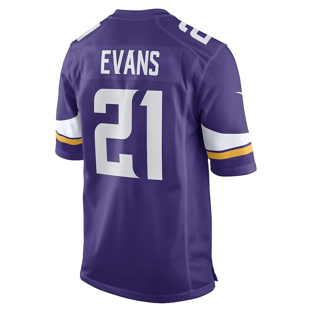 Zennovawear Men's Minnesota Vikings Akayleb Evans Purple Game Player Jersey