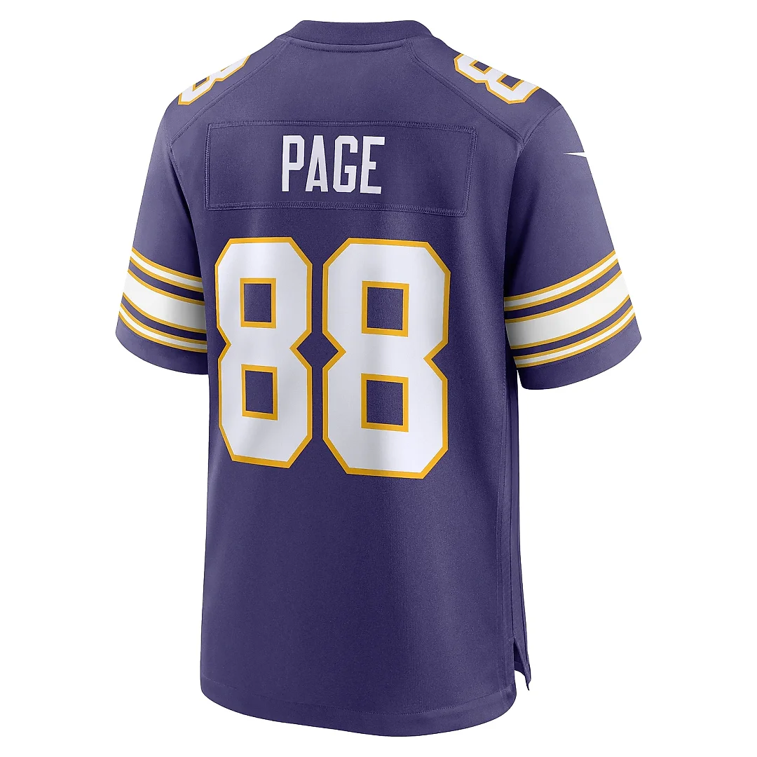 Zennovawear Men's Minnesota Vikings Alan Page Purple Classic Retired Player Jersey