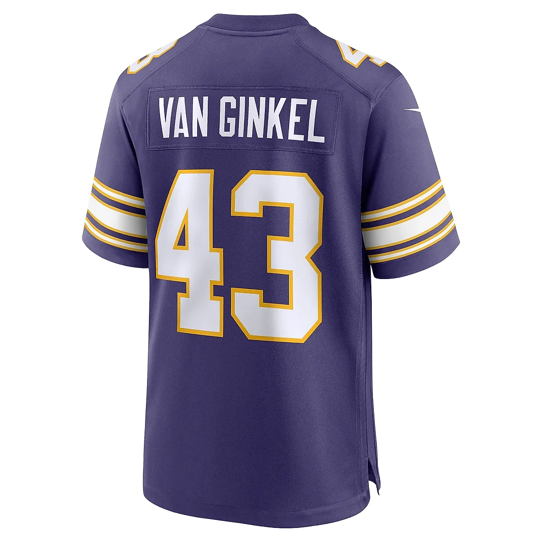 Zennovawear Men's Minnesota Vikings Andrew Van Ginkel Purple Alternate Game Jersey