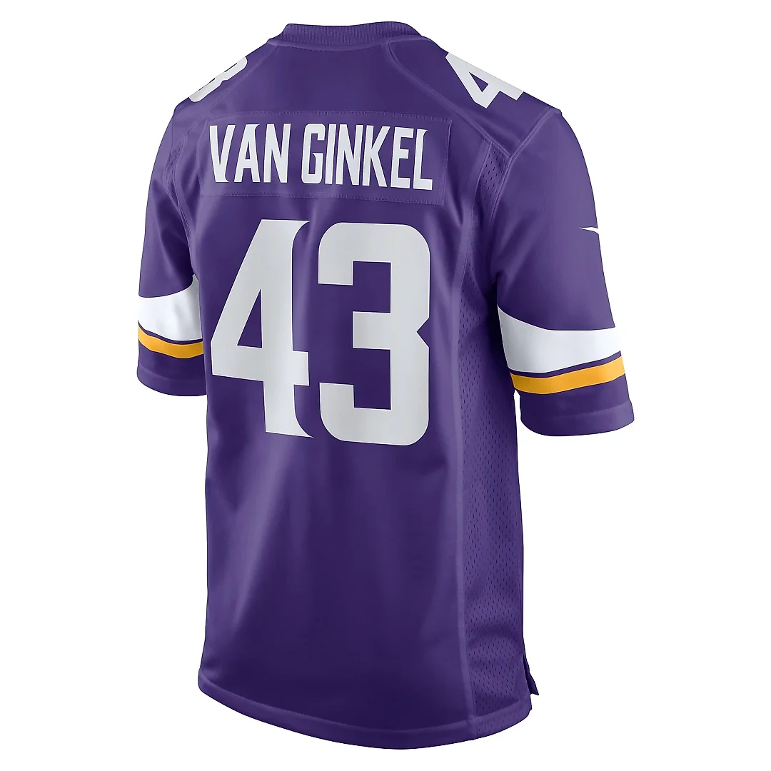 Zennovawear Men's Minnesota Vikings Andrew Van Ginkel Purple Team Game Jersey