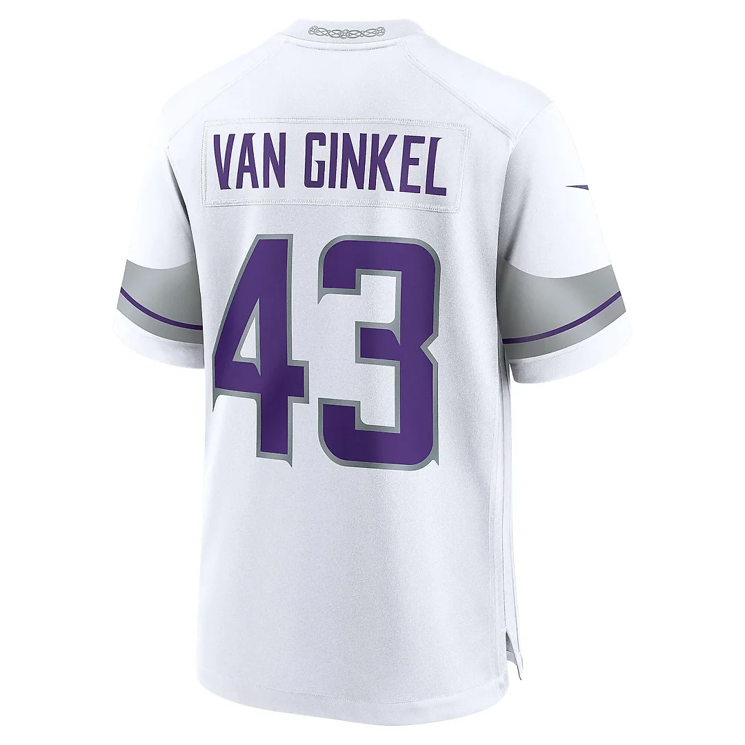 Zennovawear Men's Minnesota Vikings Andrew Van Ginkel White Alternate Game Jersey