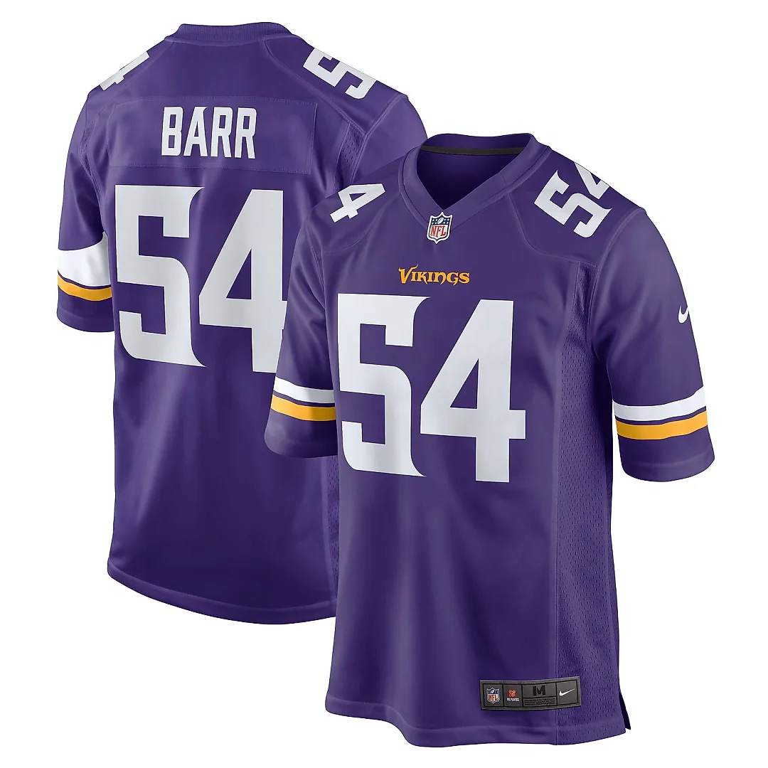 Zennovawear Men's Minnesota Vikings Anthony Barr Purple Team Game Jersey