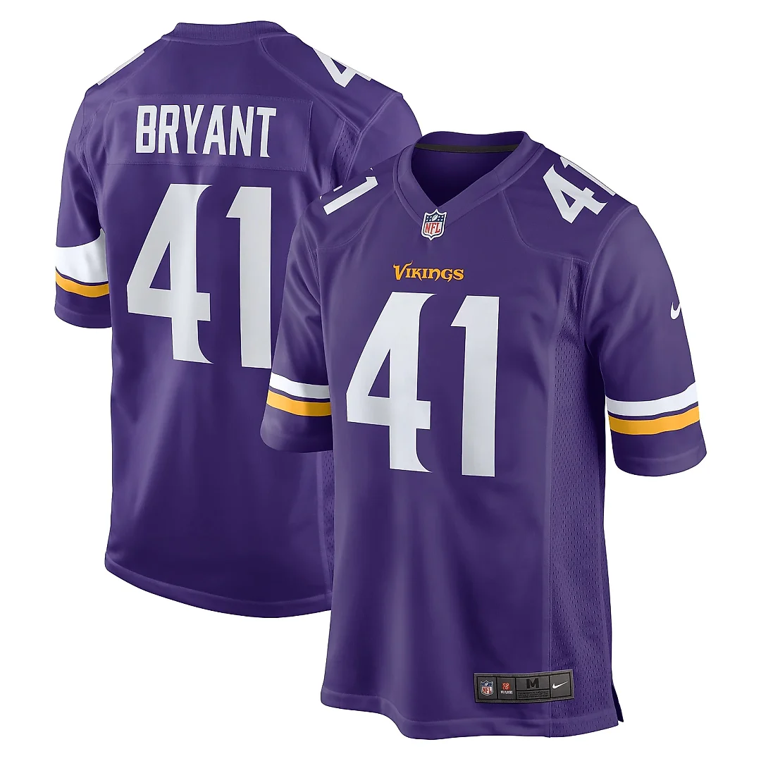 Zennovawear Men's Minnesota Vikings Austin Bryant Purple Game Jersey