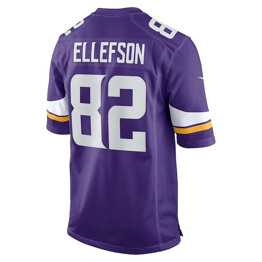 Zennovawear Men's Minnesota Vikings Ben Ellefson Purple Game Jersey