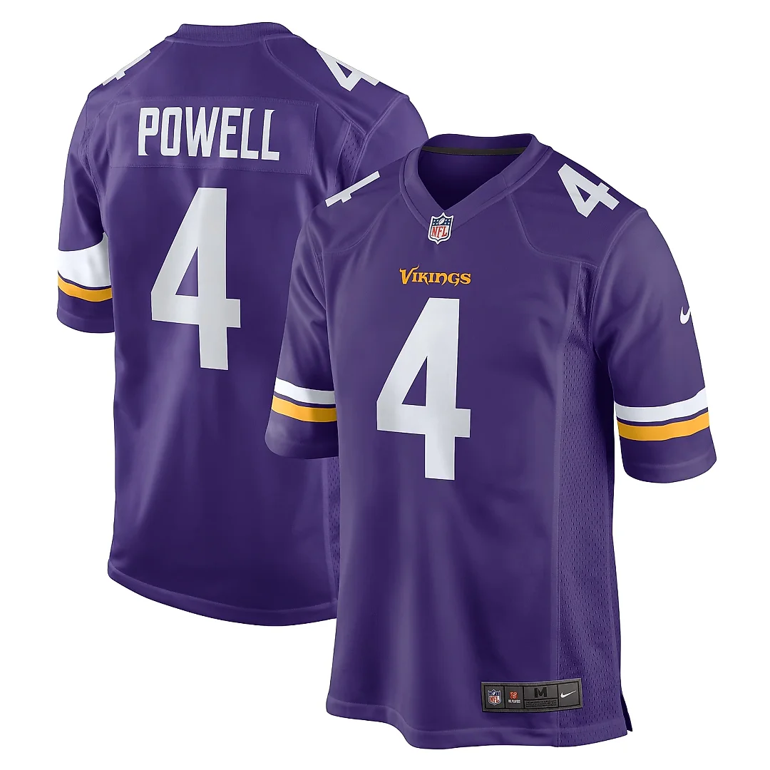 Zennovawear Men's Minnesota Vikings Brandon Powell Purple Game Jersey