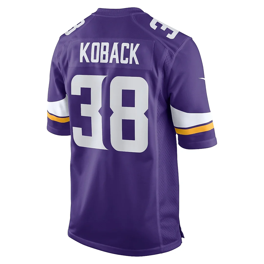 Zennovawear Men's Minnesota Vikings Bryant Koback Purple Home Game Player Jersey