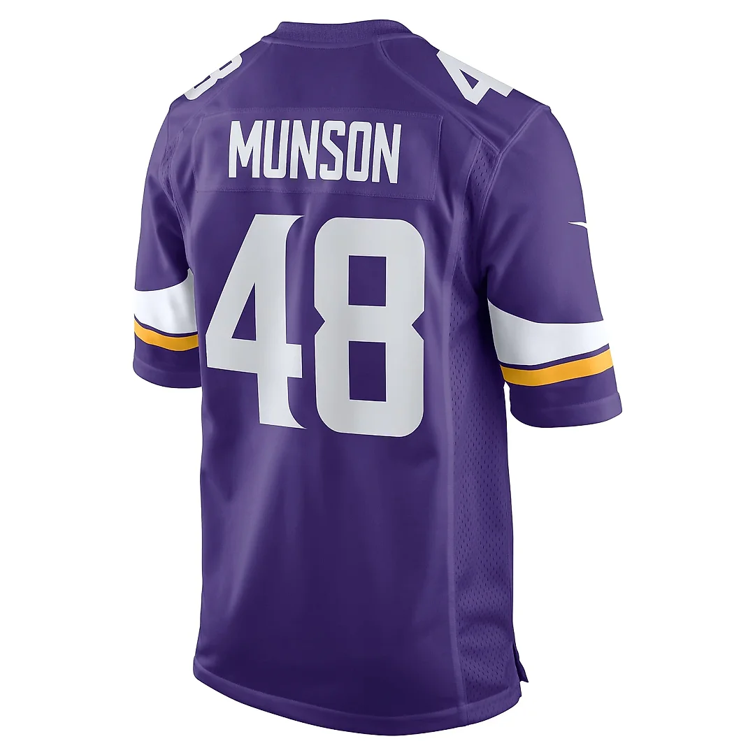 Zennovawear Men's Minnesota Vikings Calvin Munson Purple Game Jersey