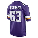Zennovawear Men's Minnesota Vikings Chim Okorafor Purple Team Game Jersey
