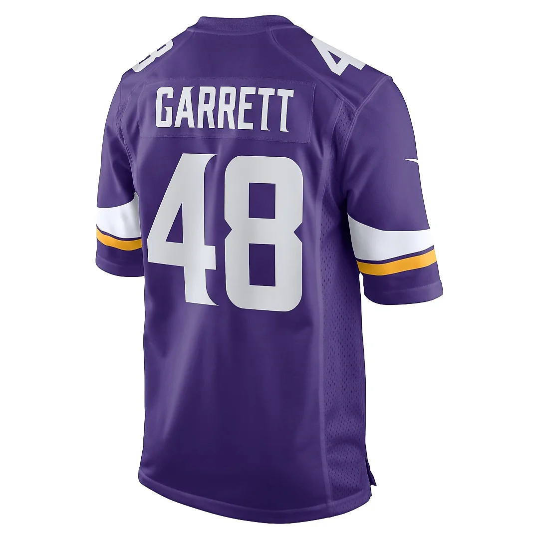 Zennovawear Men's Minnesota Vikings Chris Garrett Purple Home Game Player Jersey