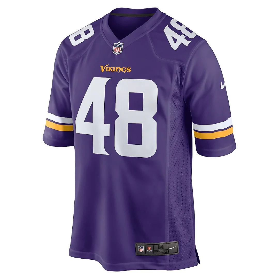 Zennovawear Men's Minnesota Vikings Chris Garrett Purple Home Game Player Jersey
