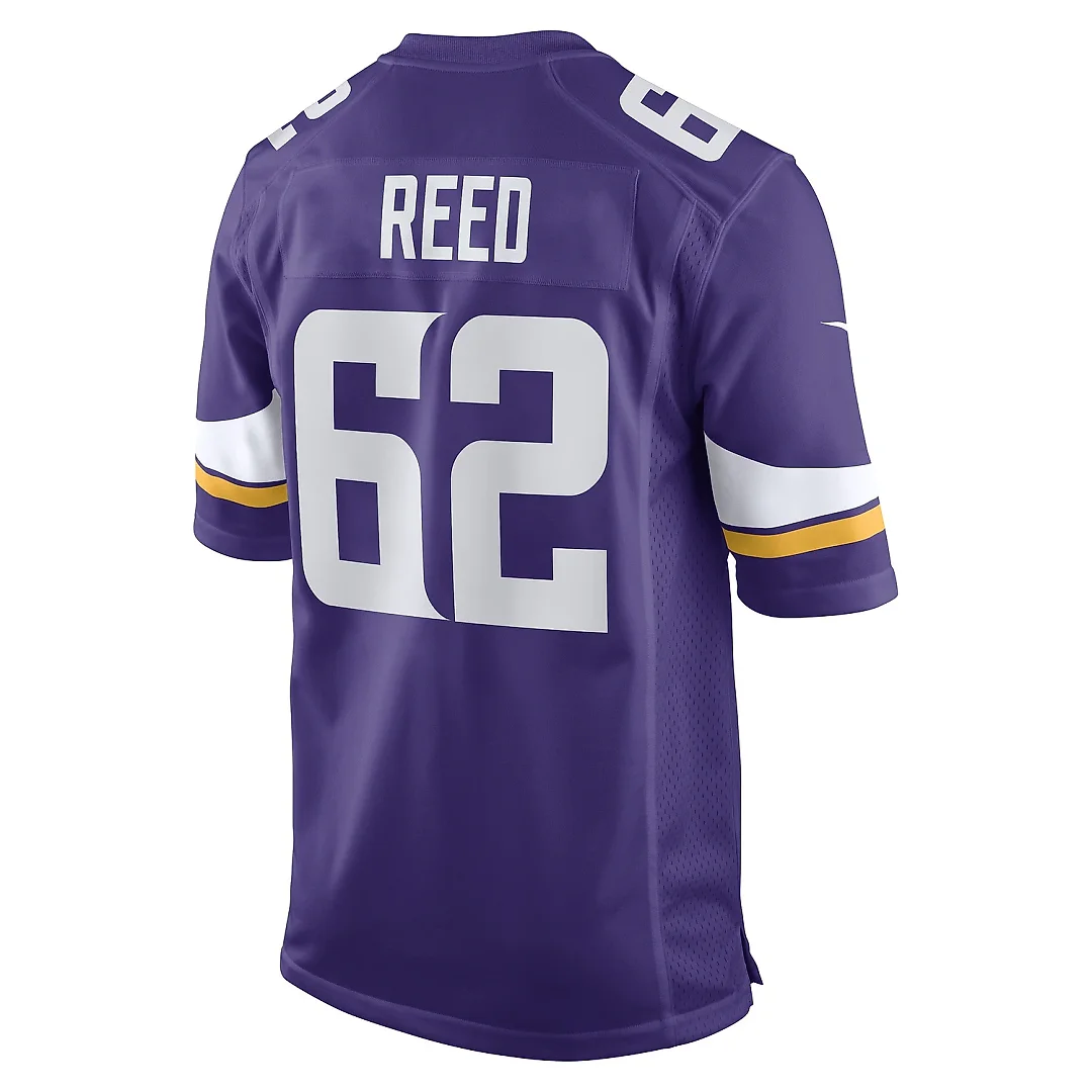 Zennovawear Men's Minnesota Vikings Chris Reed Purple Game Player Jersey