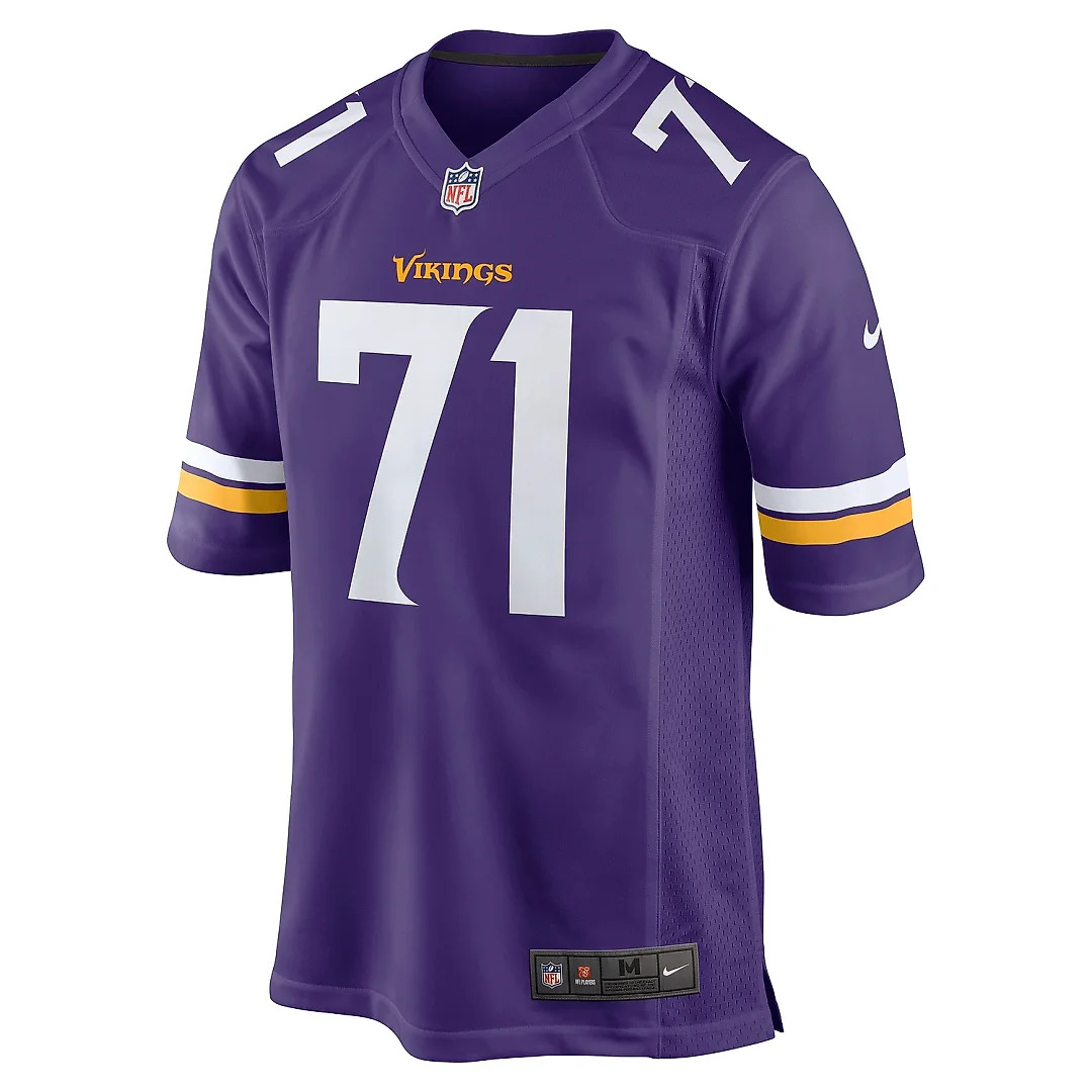 Zennovawear Men's Minnesota Vikings Christian Darrisaw Purple Game Jersey