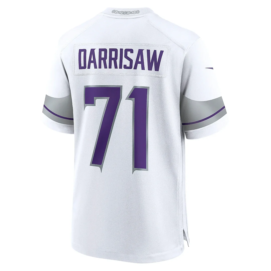 Zennovawear Men's Minnesota Vikings Christian Darrisaw White Alternate Game Jersey