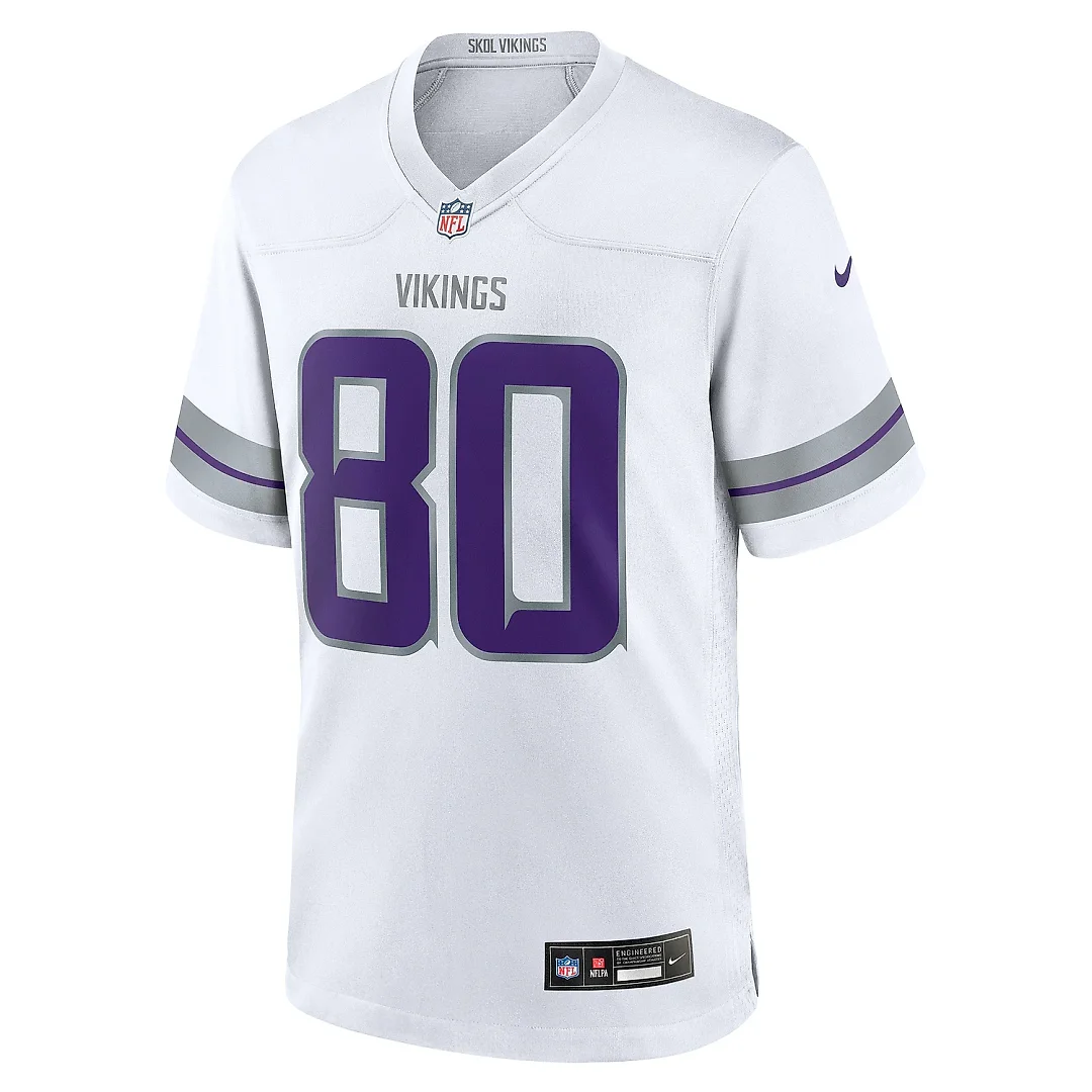 Zennovawear Men's Minnesota Vikings Cris Carter White Alternate Retired Player Game Jersey