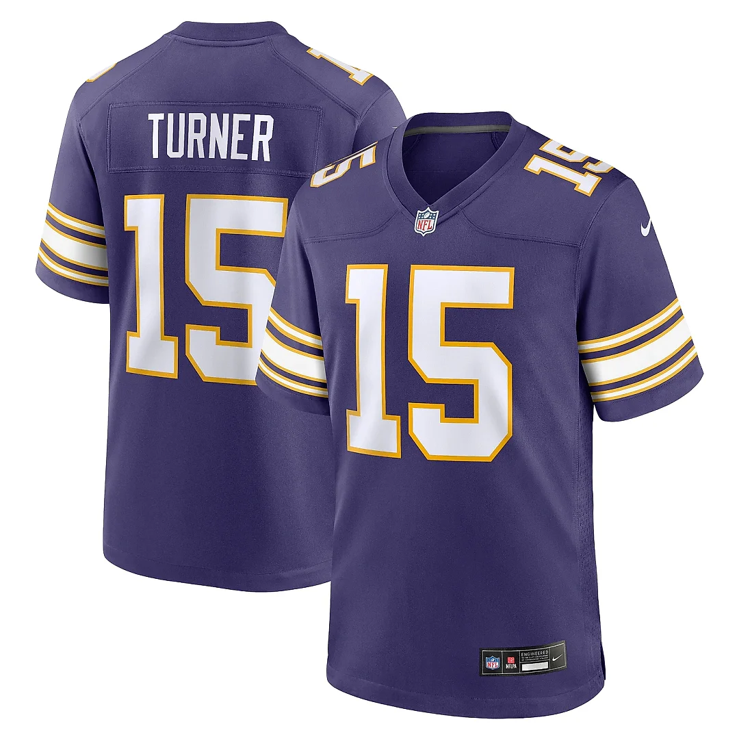 Zennovawear Men's Minnesota Vikings Dallas Turner Purple Alternate Game Jersey