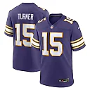 Zennovawear Men's Minnesota Vikings Dallas Turner Purple Alternate Game Jersey