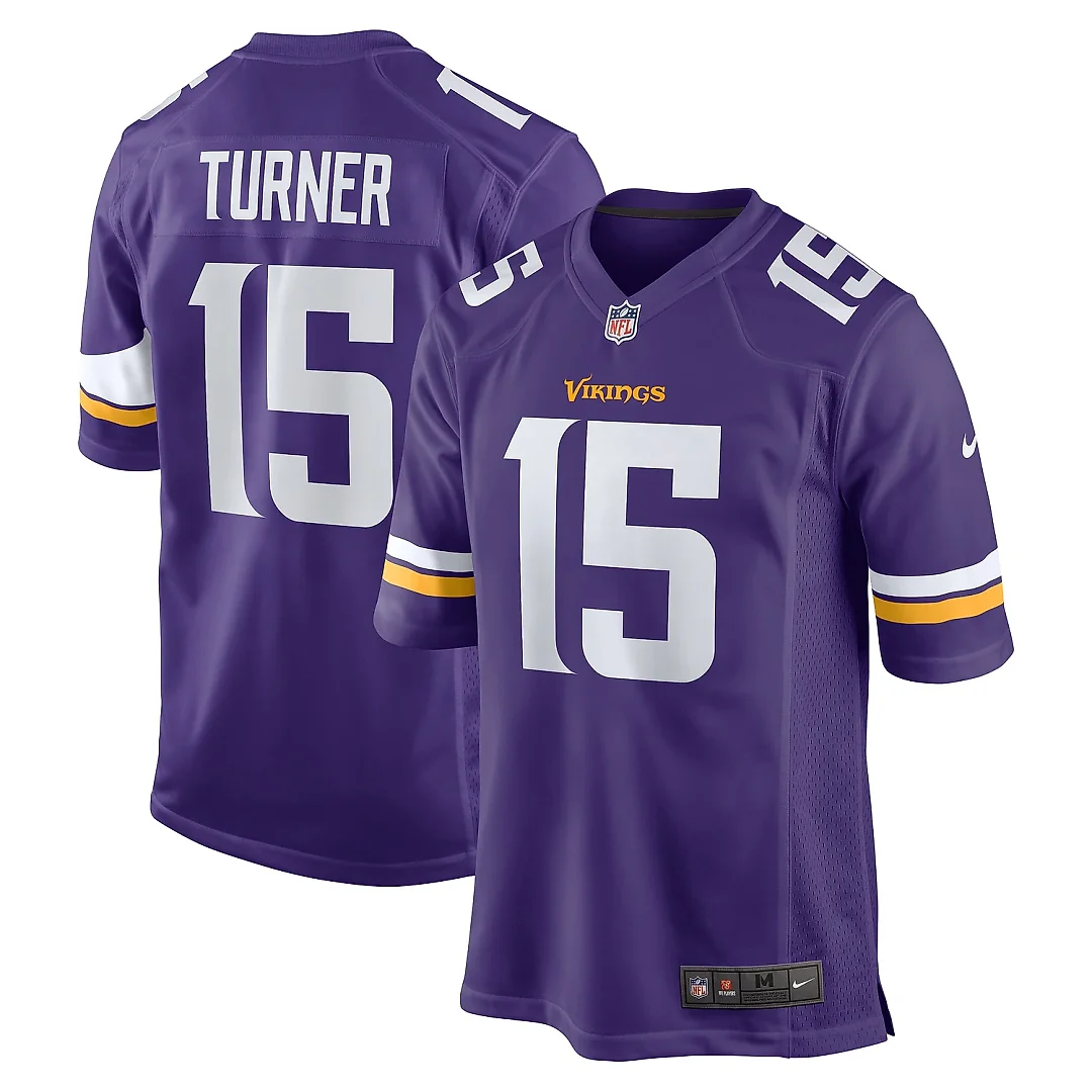 Zennovawear Men's Minnesota Vikings Dallas Turner Purple Player Game Jersey