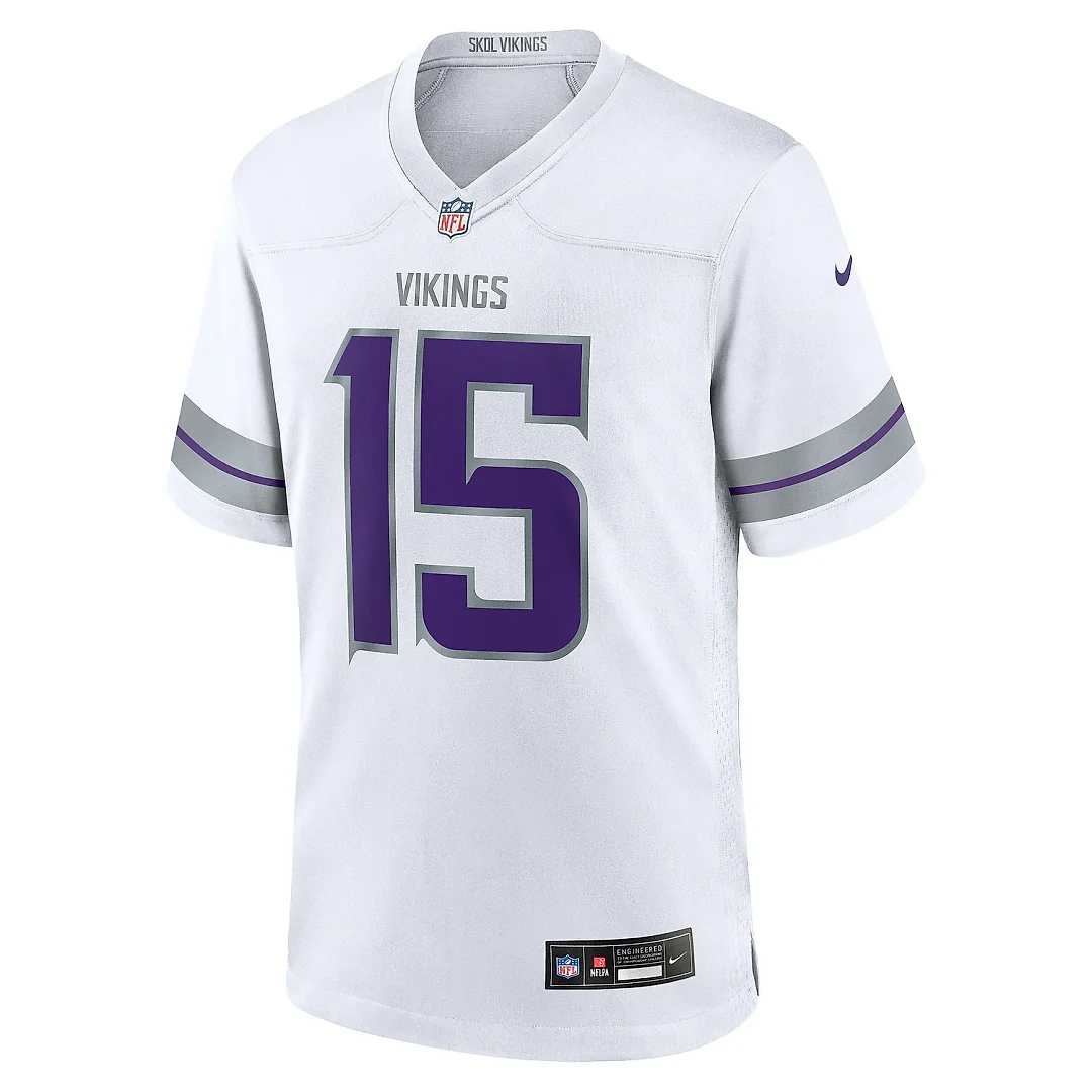 Zennovawear Men's Minnesota Vikings Dallas Turner White Alternate Game Player Jersey