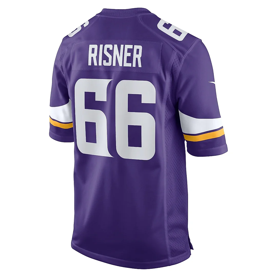 Zennovawear Men's Minnesota Vikings Dalton Risner Purple Game Jersey