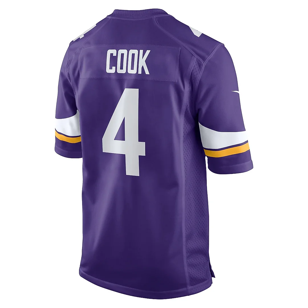 Zennovawear Men's Minnesota Vikings Dalvin Cook Purple Game Jersey
