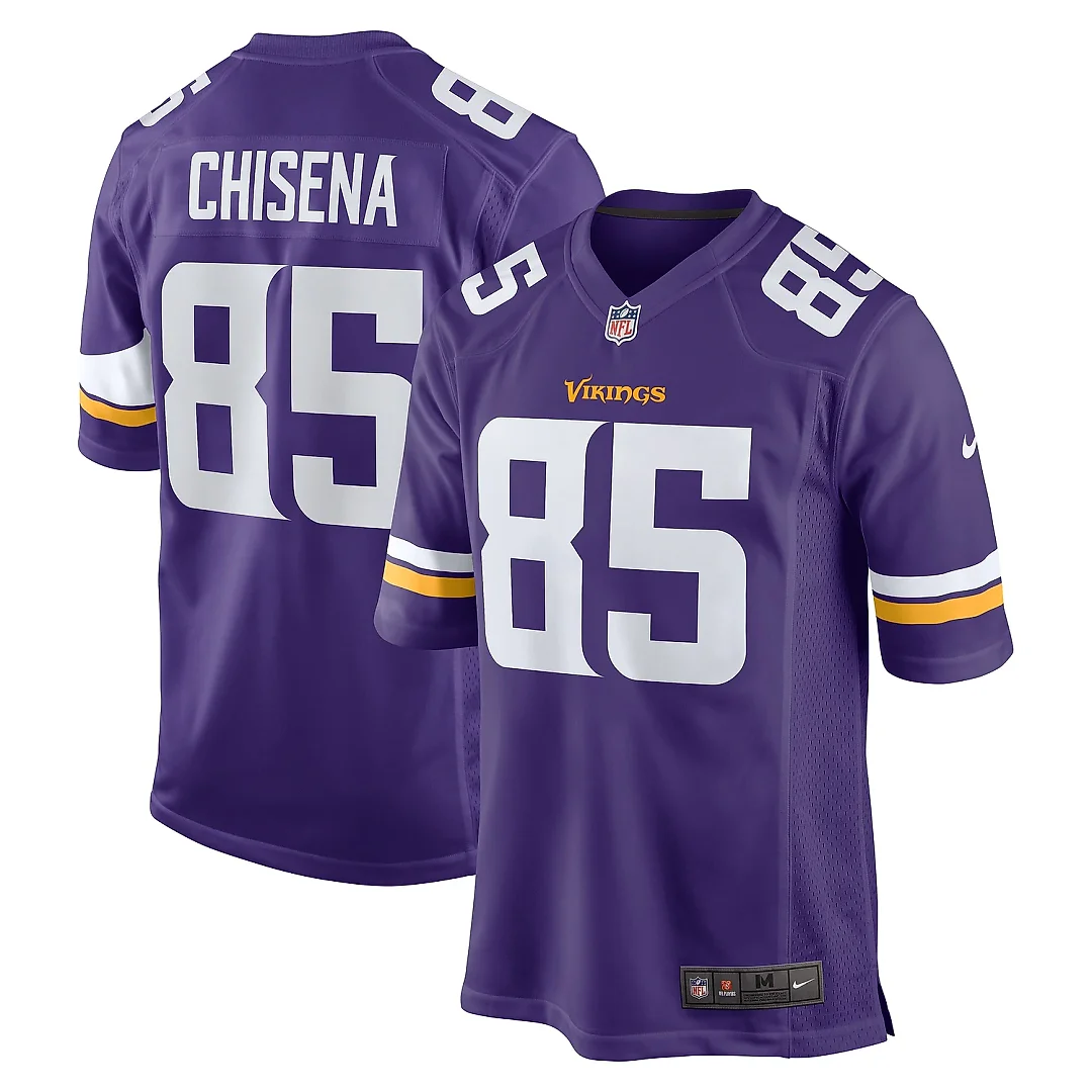 Zennovawear Men's Minnesota Vikings Dan Chisena Purple Game Jersey