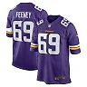 Zennovawear Men's Minnesota Vikings Dan Feeney Purple Team Game Jersey