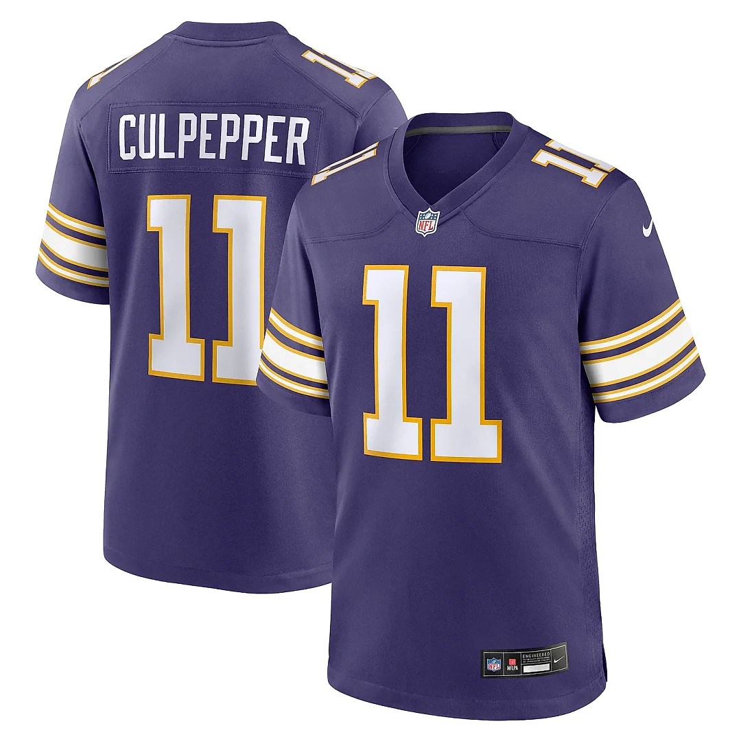 Zennovawear Men's Minnesota Vikings Daunte Culpepper Purple Classic Retired Player Game Jersey