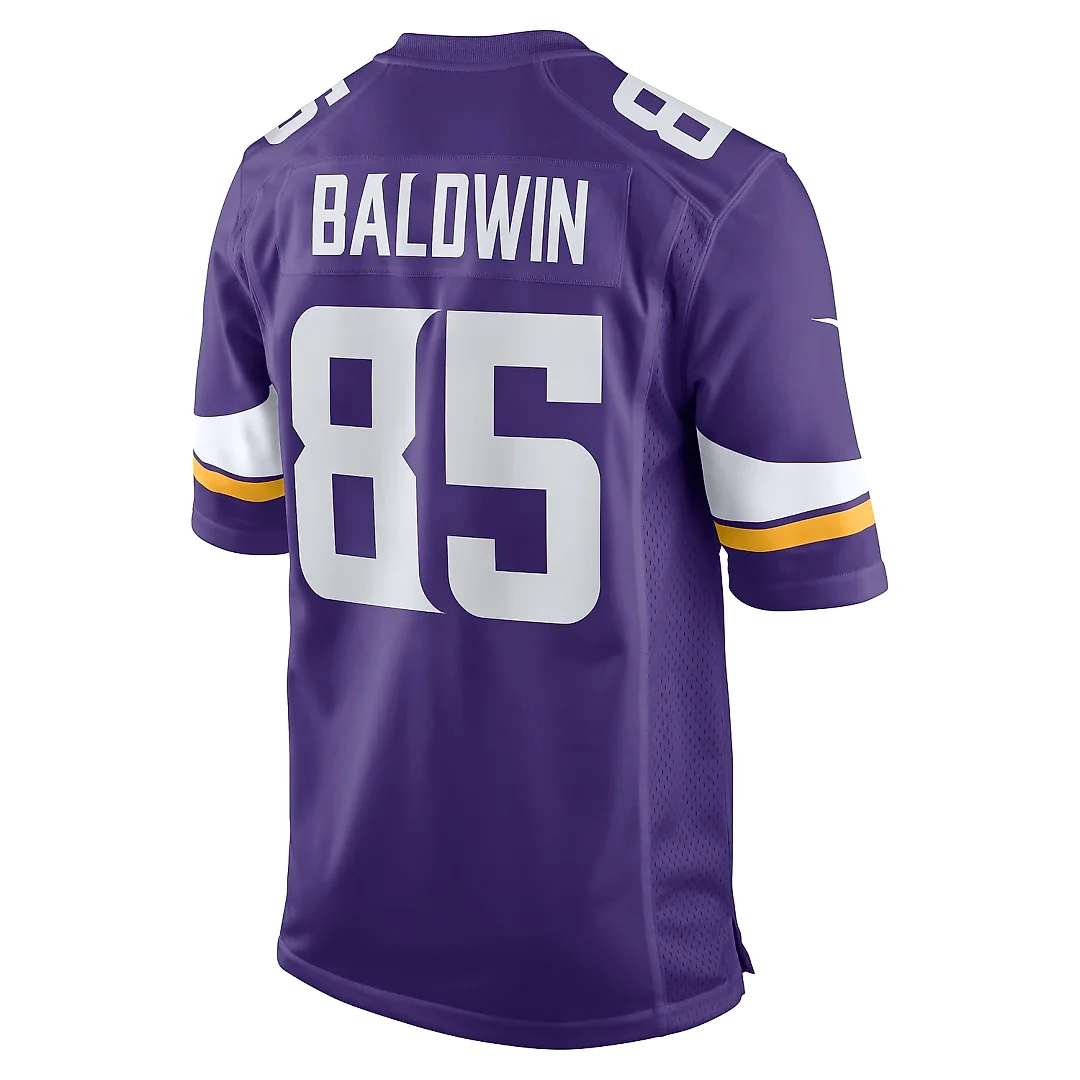 Zennovawear Men's Minnesota Vikings Daylen Baldwin Purple Game Jersey