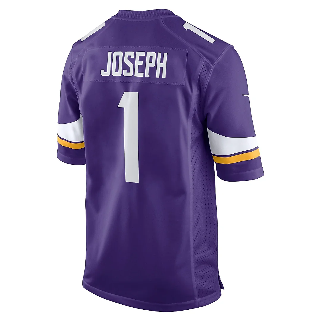 Zennovawear Men's Minnesota Vikings Greg Joseph Purple Game Jersey