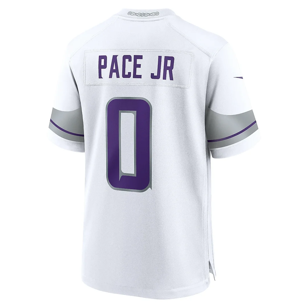 Zennovawear Men's Minnesota Vikings Ivan Pace Jr White Alternate Game Player Jersey