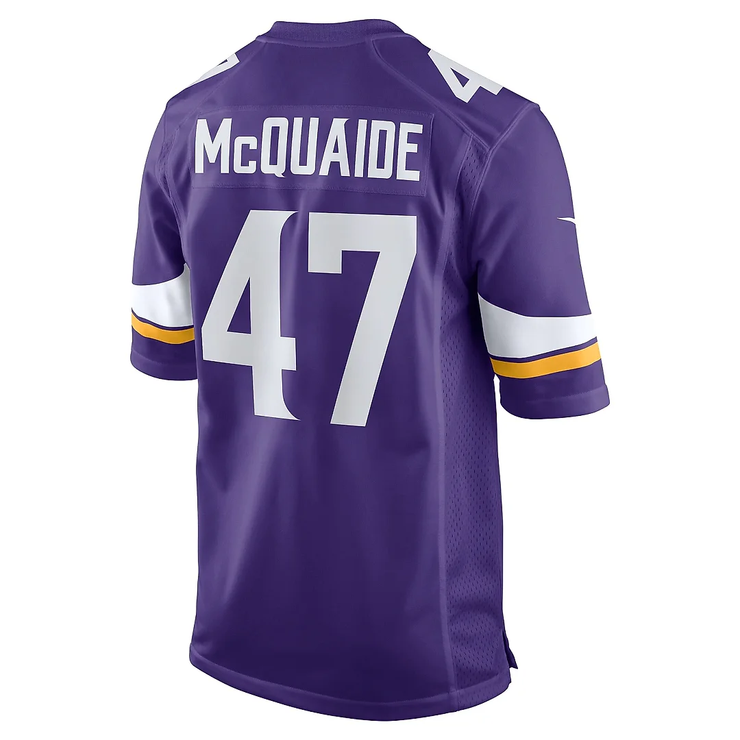 Zennovawear Men's Minnesota Vikings Jake McQuaide Purple Game Jersey