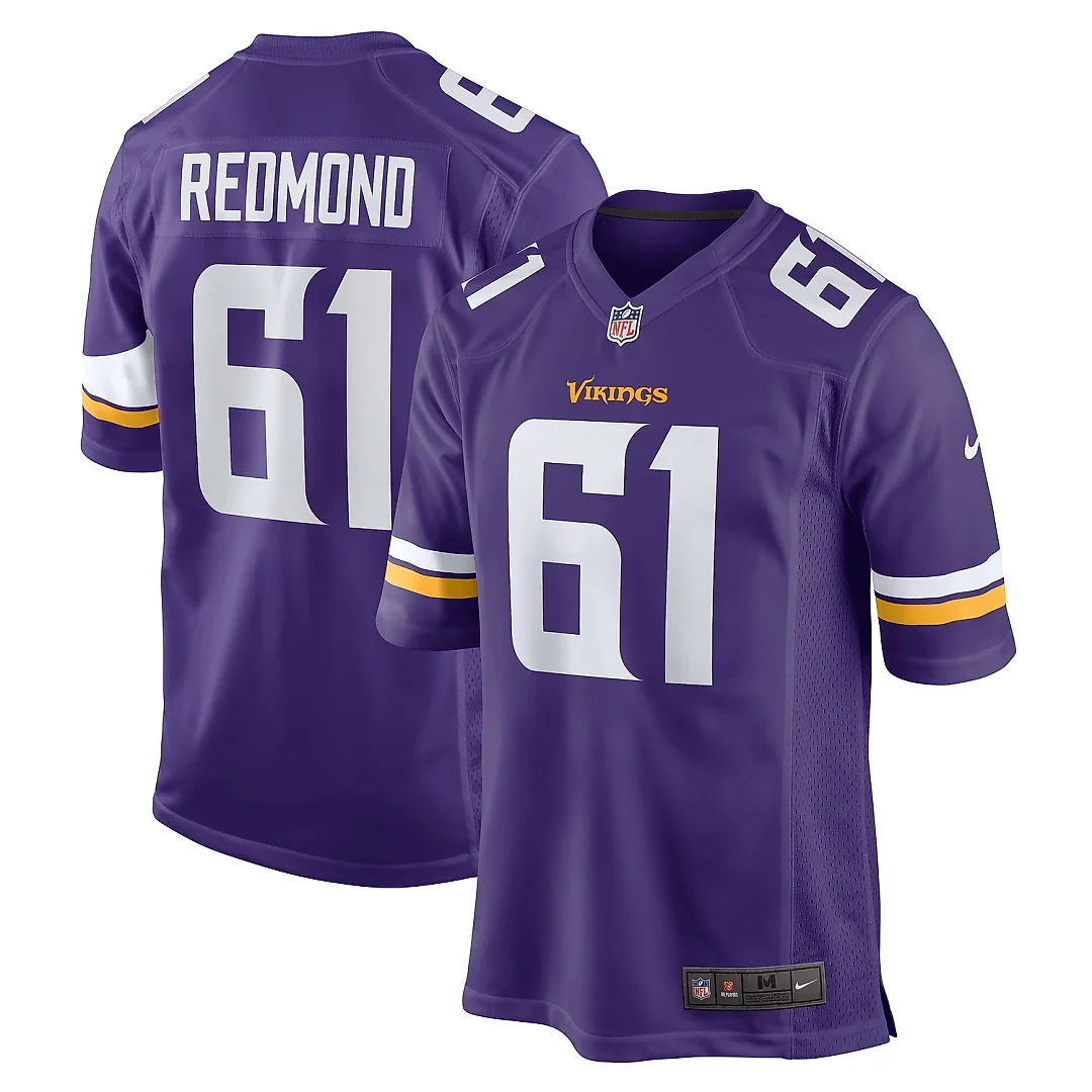 Zennovawear Men's Minnesota Vikings Jalen Redmond Purple Game Jersey