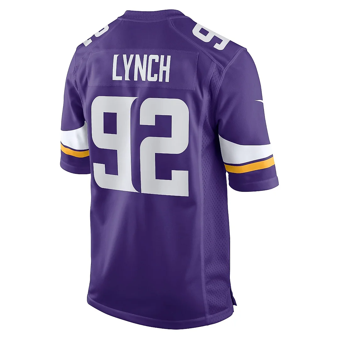 Zennovawear Men's Minnesota Vikings James Lynch Purple Game Player Jersey