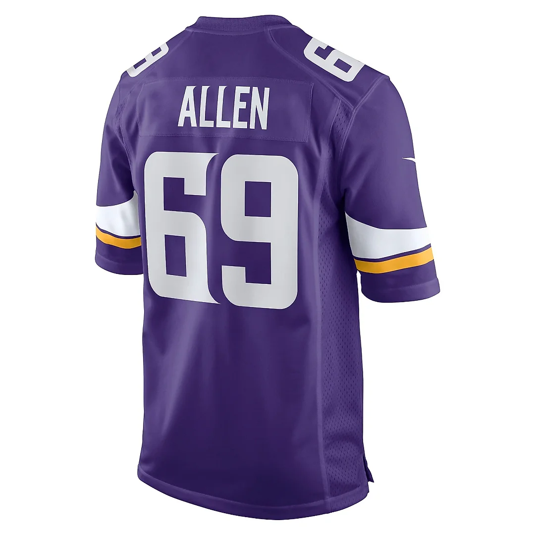 Zennovawear Men's Minnesota Vikings Jared Allen Purple Retired Player Game Jersey