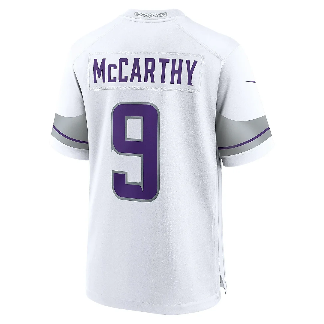 Zennovawear Men's Minnesota Vikings J.J. McCarthy White Alternate Game Player Jersey