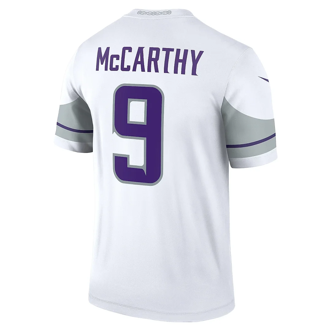 Zennovawear Men's Minnesota Vikings J.J. McCarthy White Alternate Legend Player Performance Top