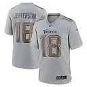 Zennovawear Men's Minnesota Vikings Justin Jefferson Gray Atmosphere Fashion Game Jersey