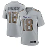 Zennovawear Men's Minnesota Vikings Justin Jefferson Gray Atmosphere Fashion Game Jersey