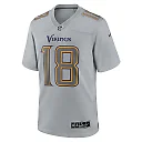 Zennovawear Men's Minnesota Vikings Justin Jefferson Gray Atmosphere Fashion Game Jersey