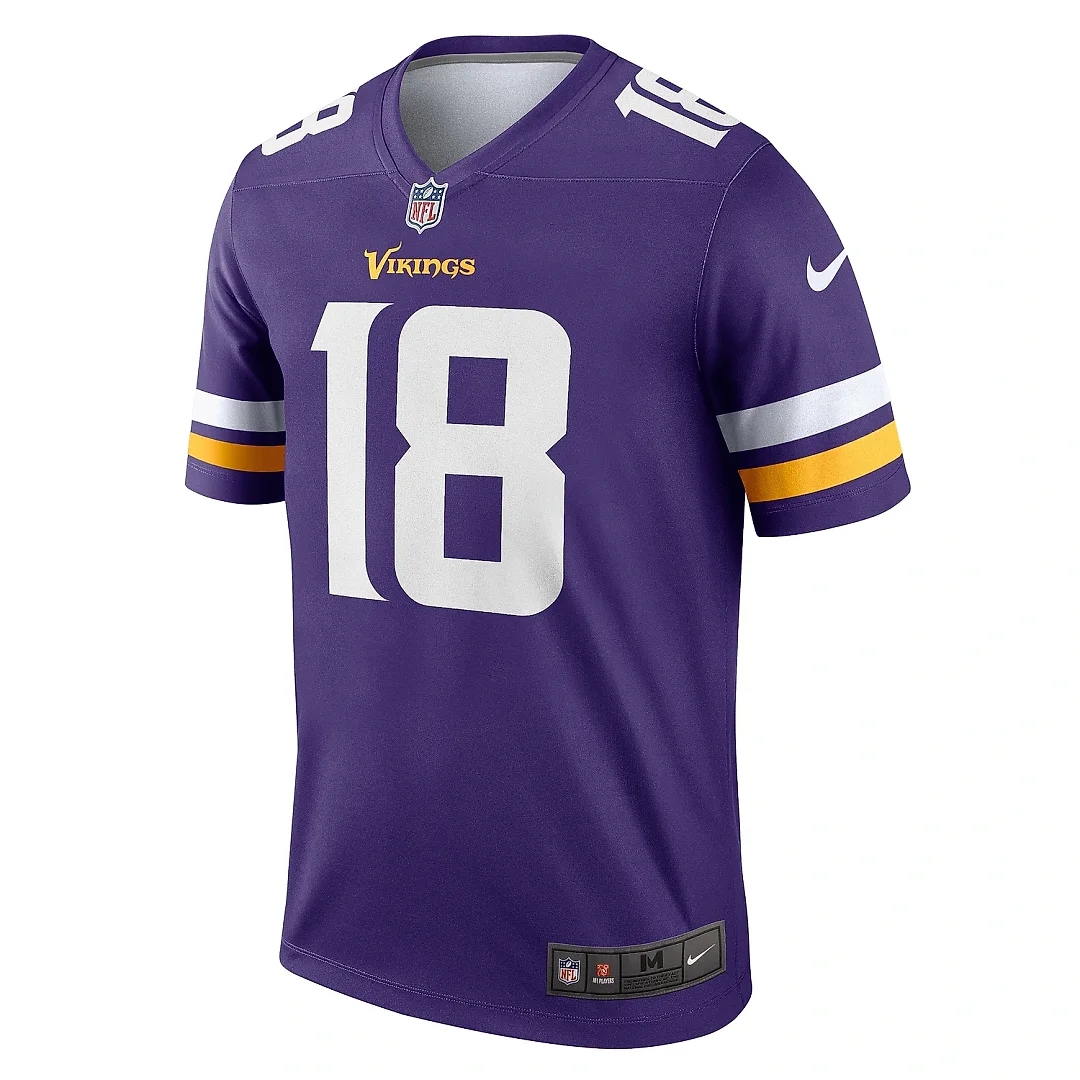 Zennovawear Men's Minnesota Vikings Justin Jefferson Purple Alternate Legend Player Performance Top