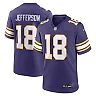 Zennovawear Men's Minnesota Vikings Justin Jefferson Purple Classic Player Game Jersey