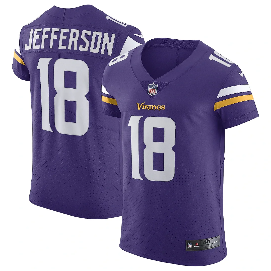 Zennovawear Men's Minnesota Vikings Justin Jefferson Purple Home Vapor Elite Jersey