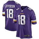 Zennovawear Men's Minnesota Vikings Justin Jefferson Purple Player Game Jersey