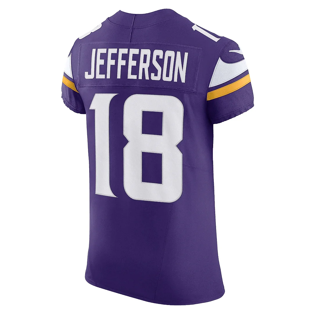 Zennovawear Men's Minnesota Vikings Justin Jefferson Purple Vapor F.U.S.E. Elite Jersey