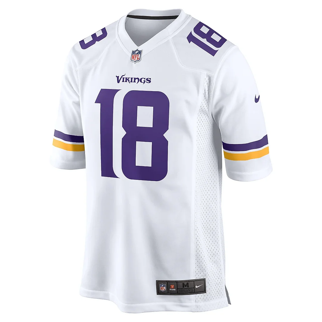 Zennovawear Men's Minnesota Vikings Justin Jefferson White Game Player Jersey